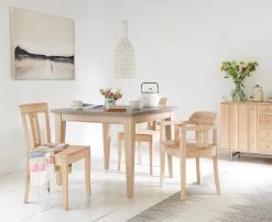 Skating Print -furniture 210364 square conker square wooden kitchen table with chairs