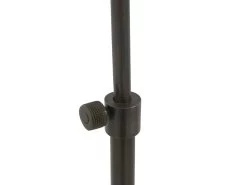 One Size Slam Dunk In Blackened Bronze Lamp In Flour Sack Clever Vintage Linen With A Flour Sack Clever Vintage Linen Shade -furniture 244743 slam dunk tripod floor lamp base detail