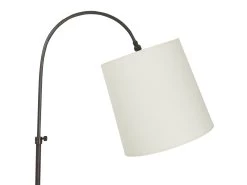 One Size Slam Dunk In Blackened Bronze Lamp In Wendy House Clever Vintage Linen With A Wendy House Clever Vintage Linen Shade -furniture 244745 slam dunk tripod floor lamp plain shade detail 9