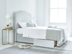 Kingsize Tight Space Storage Bed In Drenched Dog Brushed Cotton -furniture 251801 tall luna french style headboard 1