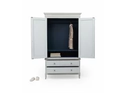 Flutterby Wardrobe In White, Inky Blue -furniture 260972 flutterby inky blue inside wardobe detail