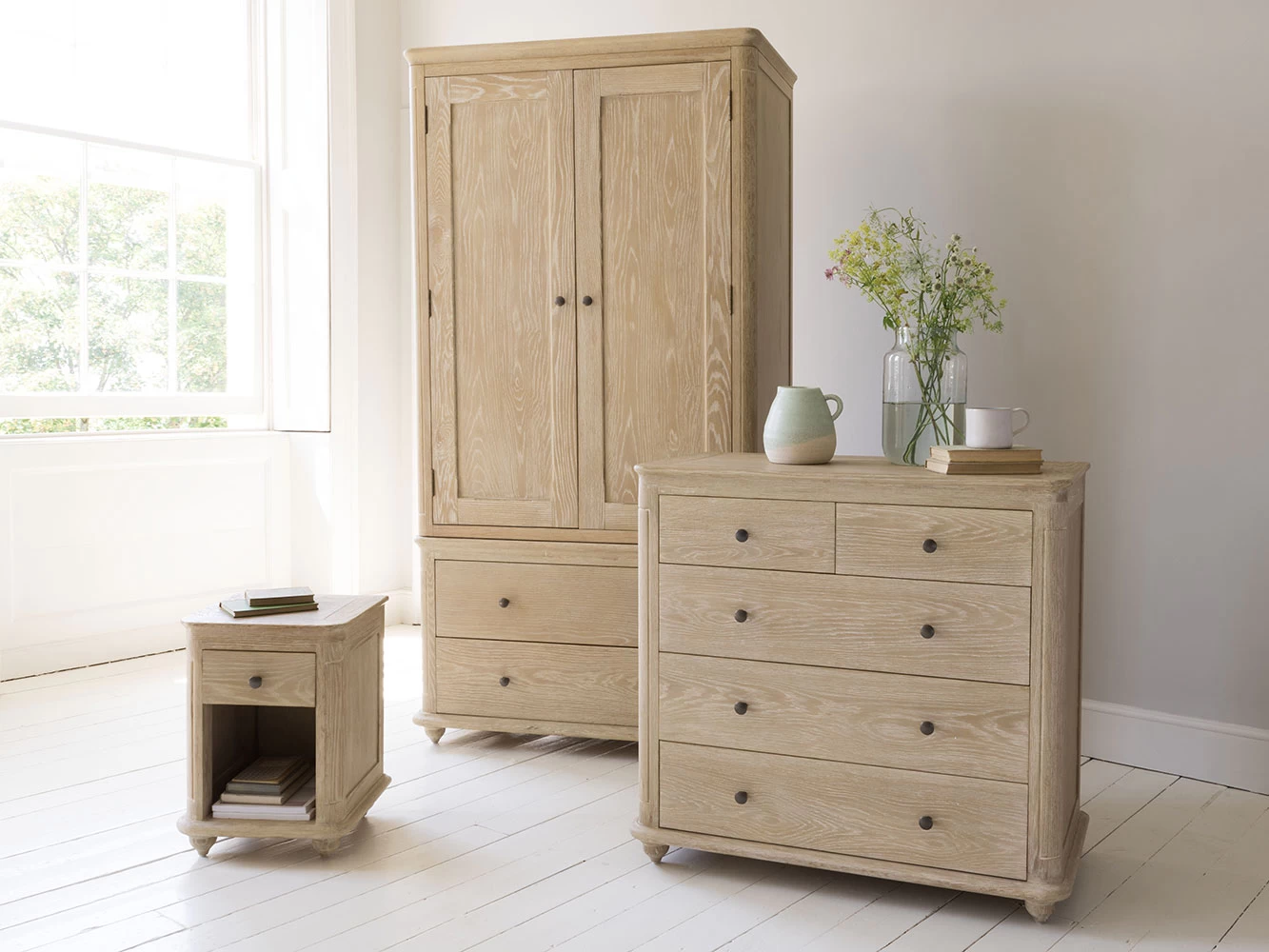 Elodie Chest Of Drawers In Washed Oak 2 Elodie Chest Of Drawers In Washed Oak - Image 2