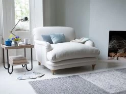 Pudding Love Seat In Thatch House Fabric