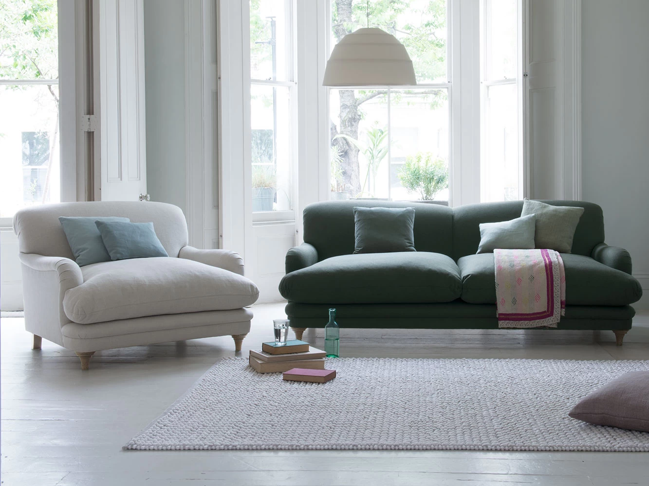 Pudding Love Seat In Thatch House Fabric 2 Pudding Love Seat In Thatch House Fabric - Image 2