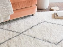 Small Casbah In White -furniture 301774 casbah fluffy wool floor rug