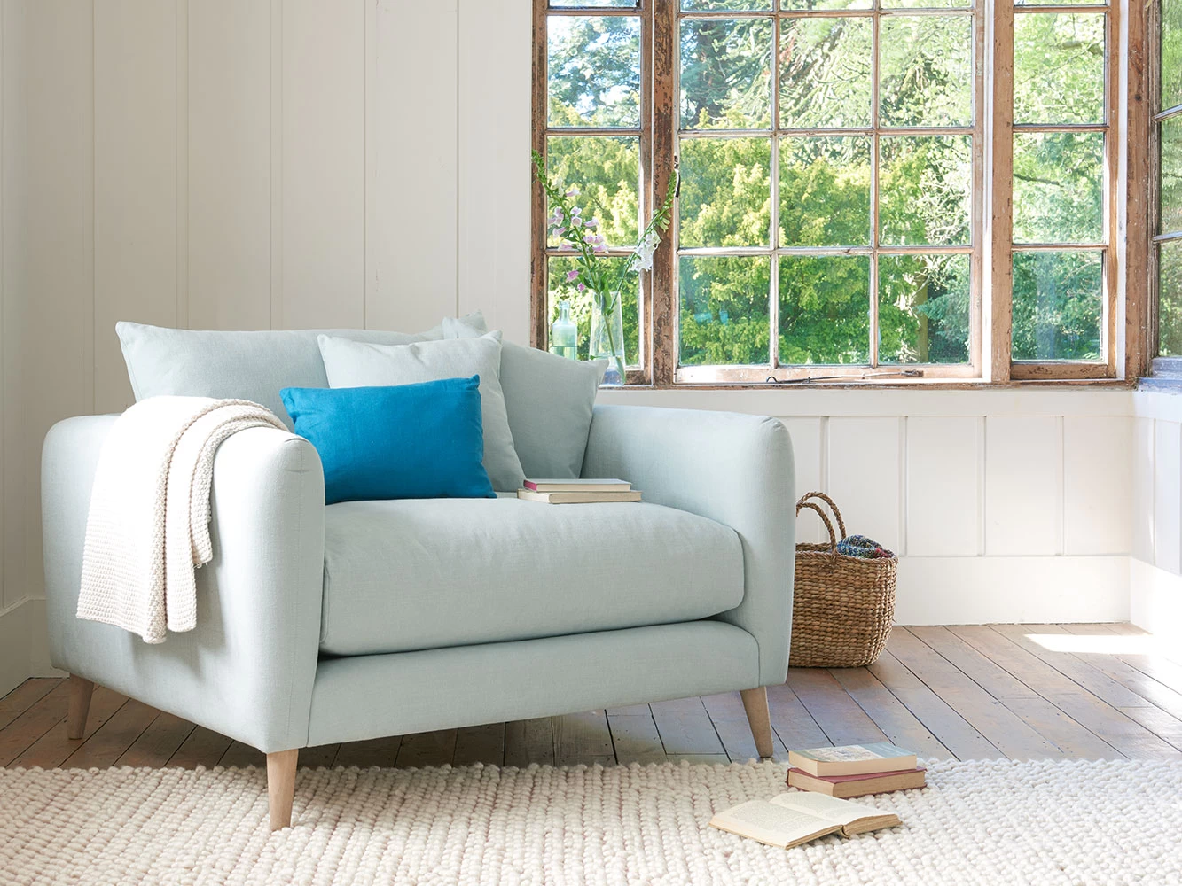 Squishmeister Love Seat In Thatch House Fabric 3 Squishmeister Love Seat In Thatch House Fabric - Image 3