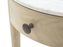 Mini Marmo Side Table In Light Oak -furniture 303883 mini marmo round side table marble top handle detail