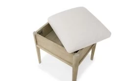 Lippy -furniture 309472 lippy oak dressing table stool with storage
