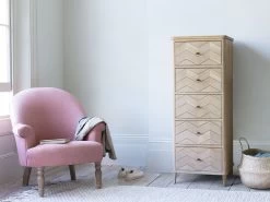 Munchkin Armchair In Thatch House Fabric -furniture 317344 tall flapper tall boy chest of drawers