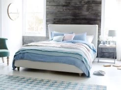 Double Hugger Bed In Thatch House Fabric 10 Double Hugger Bed In Thatch House Fabric -furniture 319180 cornflower blue lazy linen bed linen