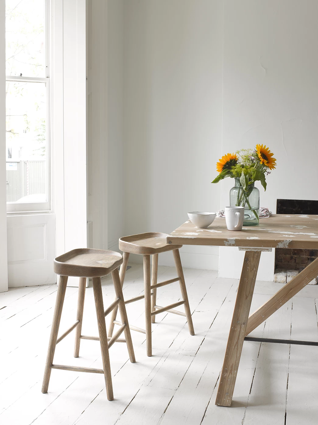 Bumble Stools In Light Oak 2 Bumble Stools In Light Oak - Image 2