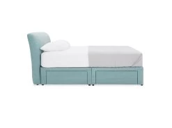 Double Cookie Headboard In Thatch House Fabric -furniture 372369 cookie upholstered headboard side