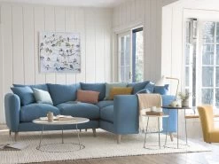 Large Left Hand Corner Squishmeister Corner Sofa In Thatch House Fabric