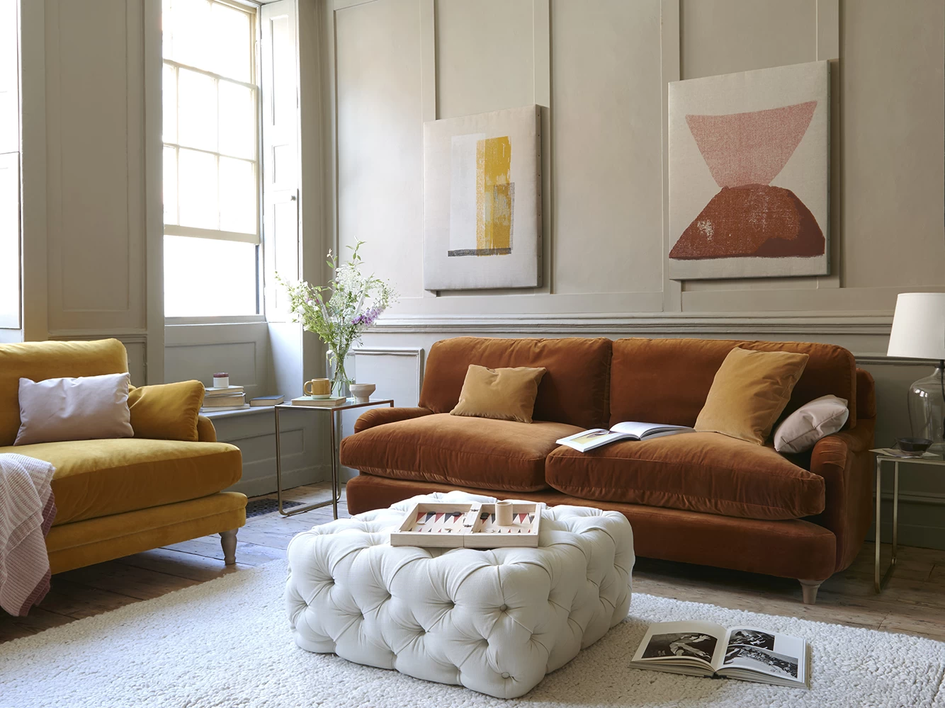 Small Jonesy Sofa In Squashed Grape Clever Velvet 5 Small Jonesy Sofa In Squashed Grape Clever Velvet - Image 5