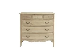 Large Audrie Chest Of Drawers In Weathered Oak -furniture 456871 cod aud 0305