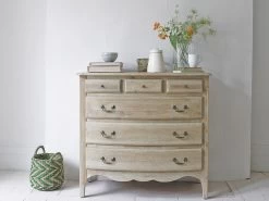Large Audrie Chest Of Drawers In Weathered Oak