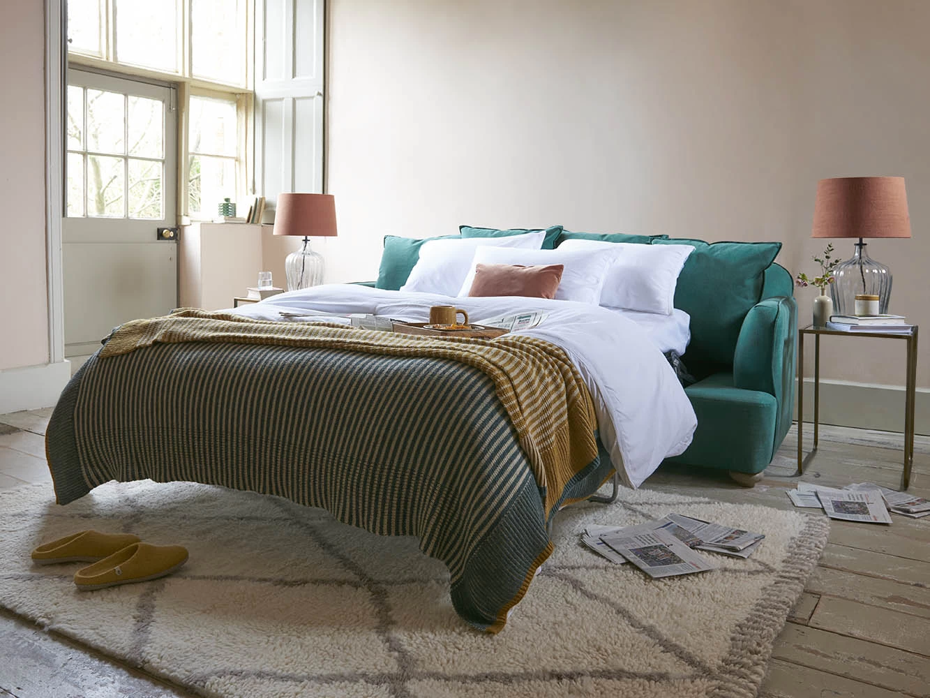 NEW Smooch Sofa Bed Large In Thatch House Fabric 2 NEW Smooch Sofa Bed Large In Thatch House Fabric - Image 2