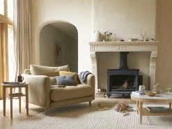 Banoffee Love Seat In Thatch House Fabric