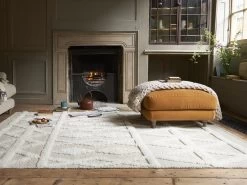 Square Sugarloaf In Thatch House Fabric With Leg No. 1 -furniture 494761 teddy handwoven floor rug