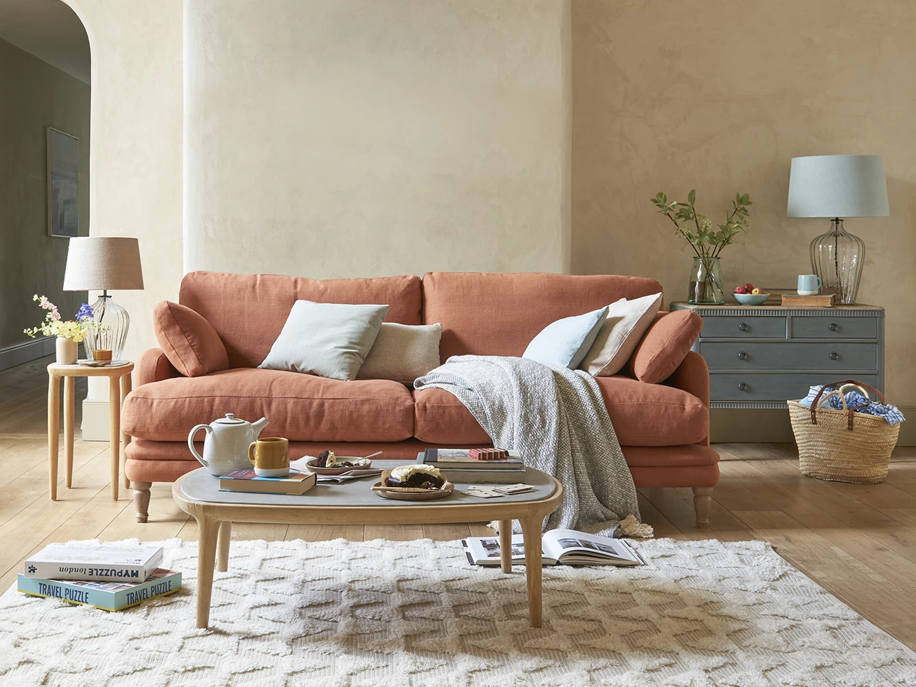 Small Squisharoo Sofa In Cardamom Cake Clever Vintage Linen 8 Small Squisharoo Sofa In Cardamom Cake Clever Vintage Linen - Image 8