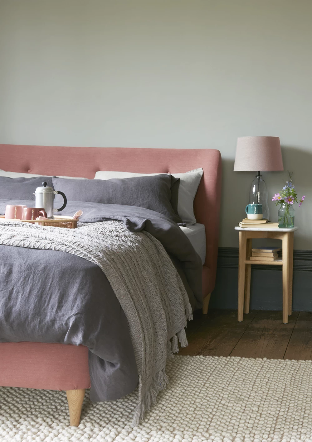 Double Puffball Bed In Thatch House Fabric 2 Double Puffball Bed In Thatch House Fabric - Image 2