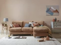 Large Left Hand Jonesy Chaise Sofa In Thatch House Fabric