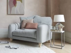 Bear Hug Love Seat In Thatch House Fabric