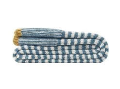 Easy Knit Throw Teal -furniture 504747 throw teal natural stripe 5