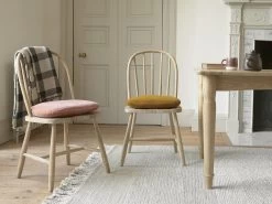 Pair Of Chortler Kitchen Chairs In Light Oak -furniture 507420 chortler kitchen chair with soft serve seat pads