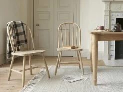 Pair Of Chortler Kitchen Chairs In Light Oak
