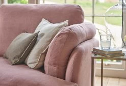 Even Sided Smithy Corner Sofa In Dried Rose Clever Laundered Linen -furniture 507442 smith corner sofa close detail 2
