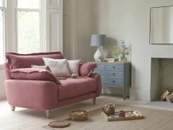 Bakewell Love Seat In Thatch House Fabric