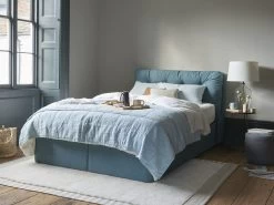 Double Chit Chat Headboard In Thatch House Fabric