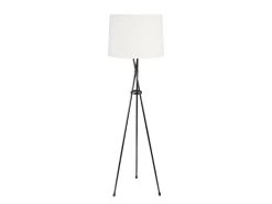 Hat Trick In Blackened Bronze With A Dusted Cocoa Clever Vintage Linen Shade -furniture 509071 hat trick floor lamp in blackened bronze with a natural hessian shade 4