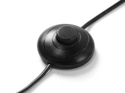 Hat Trick In Blackened Bronze With A Pear Drop Clever Vintage Linen Shade -furniture 509072 hat trick floor lamp inline switch bb 72 8