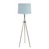 Hat Trick Floor Lamp In Brass With A Wendy House Clever Vintage Linen Shade
