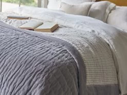 Easy Squish Velvet Quilt In Forest Green Velvet -furniture 509131 easy squish velvet quilt in grey close detail 24851