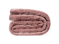 Easy Squish Velvet Quilt In Dusty Pink Velvet -furniture 510826 velvet throw dustypink straight