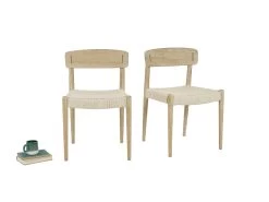 Pair Of Butter Kitchen Chairs In Light Oak -furniture 511118 butter kitchen chair 02