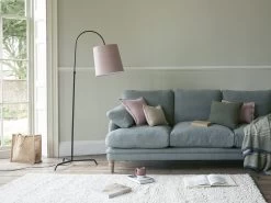 One Size Slam Dunk In Blackened Bronze Lamp In Flour Sack Clever Vintage Linen With A Flour Sack Clever Vintage Linen Shade -furniture 511353 slamdunk bronze 22978 web crop