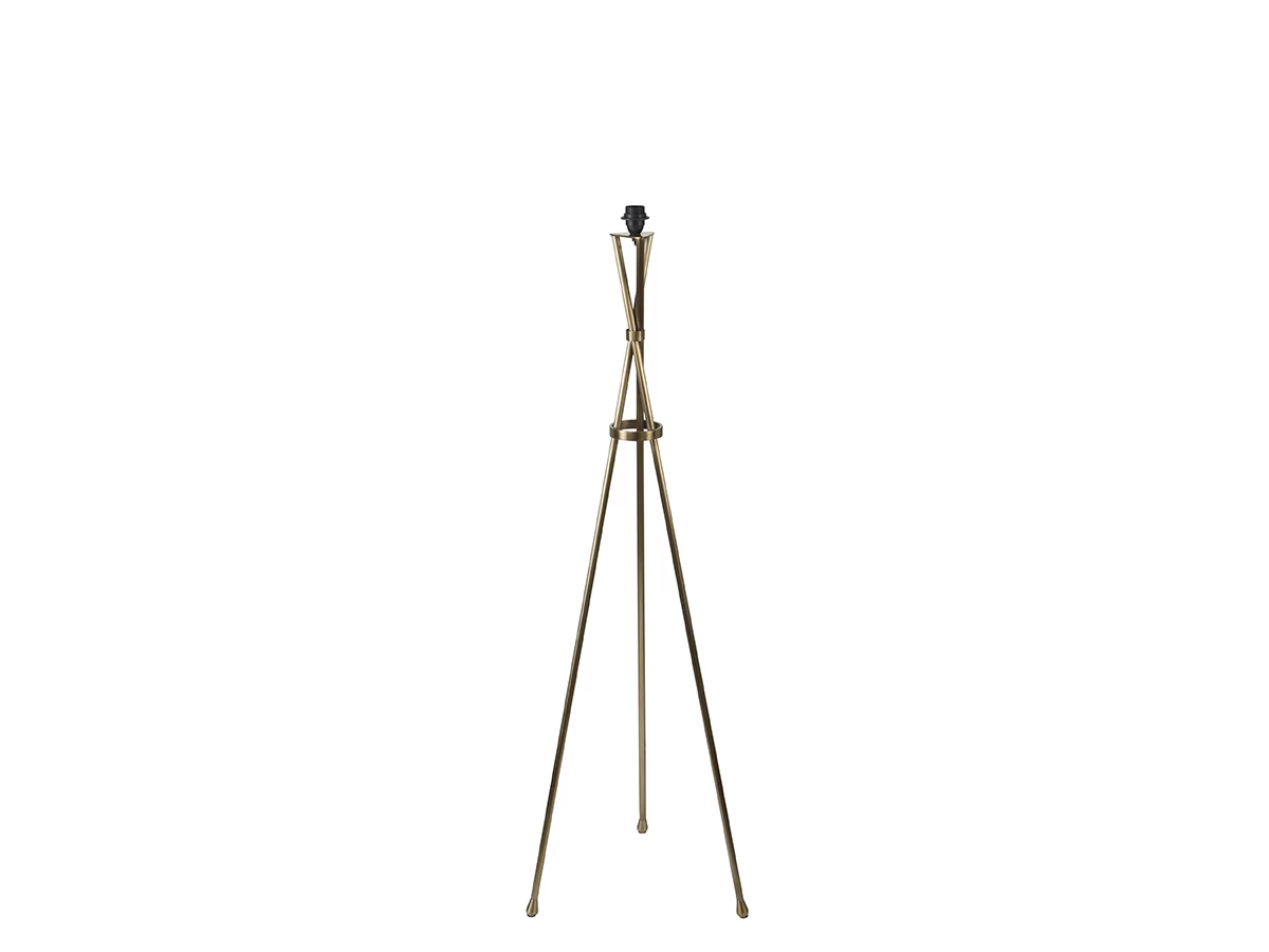 Hat Trick Floor Lamp In Brass With A Dusted Cocoa Clever Vintage Linen Shade 6 Hat Trick Floor Lamp In Brass With A Dusted Cocoa Clever Vintage Linen Shade - Image 6
