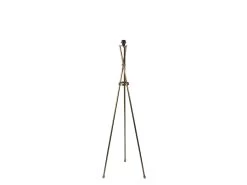 Hat Trick Floor Lamp In Brass With A Pear Drop Clever Vintage Linen Shade -furniture 511385 hat trick floor lamp without a shade 2