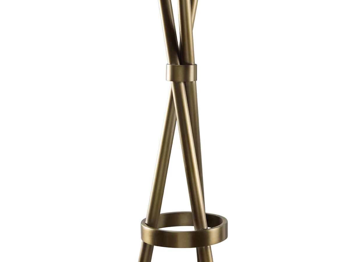 Hat Trick Floor Lamp In Brass With A Butler Sink Clever Vintage Linen Shade 8 Hat Trick Floor Lamp In Brass With A Butler Sink Clever Vintage Linen Shade - Image 8