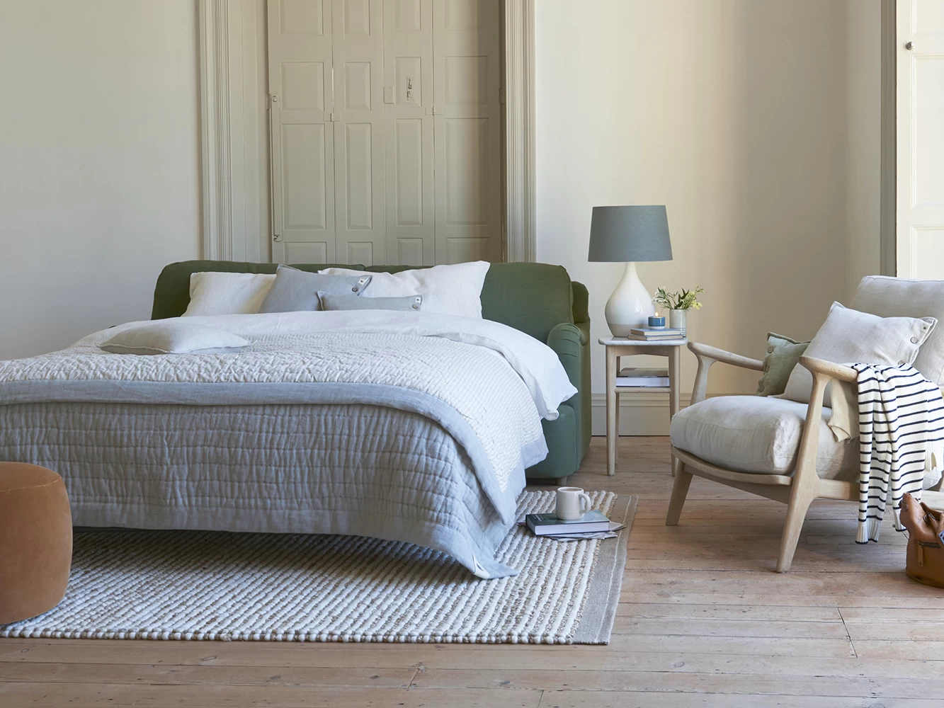 NEW Jonesy Sofa Bed Large In Thatch House Fabric 2 NEW Jonesy Sofa Bed Large In Thatch House Fabric - Image 2