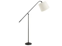 Angler In Blackened Bronze In Lighthouse Clever Vintage Linen -furniture 519432 angler lamp blackened bronze straight with shade 6