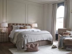 Double Bedlington Headboard In Thatch House Fabric