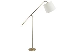 Angler In Brass In Butter Drip Clever Vintage Linen -furniture 520021 angler lamp brass straight with natural hessian shade 9