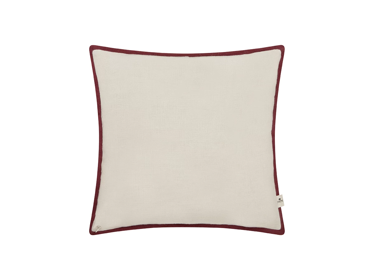 Classic Easy Edge Scatter Cover In Natural And Mulberry Linen