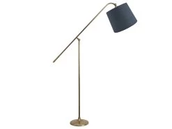 Angler In Brass In Cook Book Blue Clever Vintage Linen