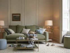 Medium Bear Hug Sofa In Rusted Roller Brushed Cotton -furniture 537154 bear hug 13599 cropped lamps lit